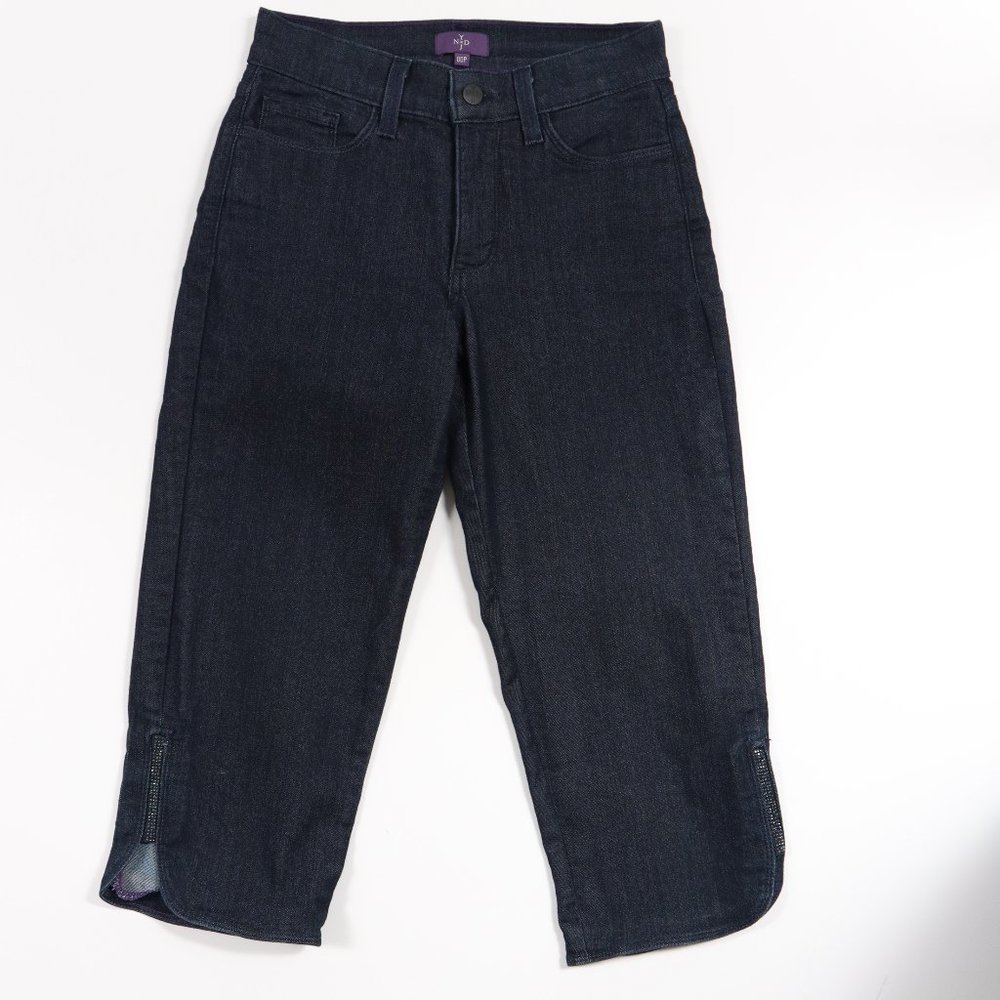 NJDJ Crop Jeans with Rhinestone Embellishment on leg	Blue	Size	00 Petite